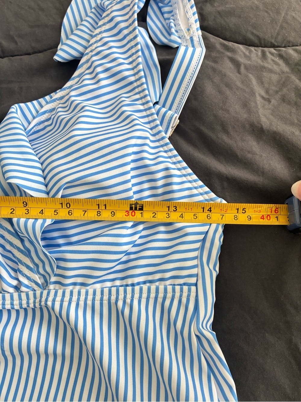 Women's Striped Ruffle Tankini and Skort Bathing Suit Set - Picture 8 of 15